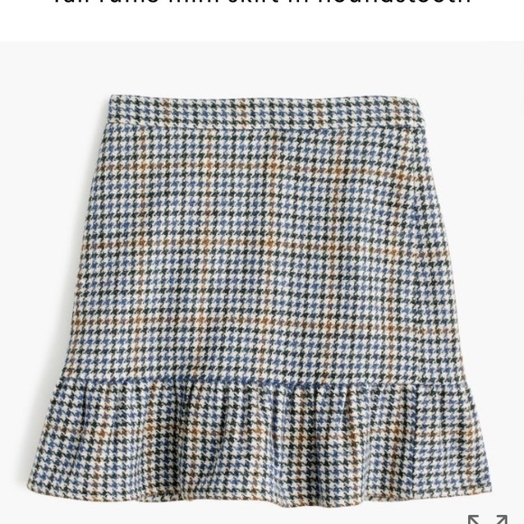 Jcrew ruffle mini skirt in houndstooth - Picture 4 of 5